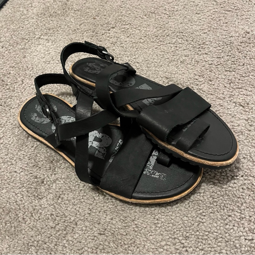 Black Sorel Sandals